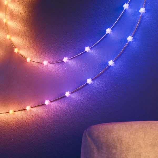 Купить Умная LED гирлянда Twinkly Strings USB-C Stars 200LED 12m Green (TWKS200RGB-G) - фото 3