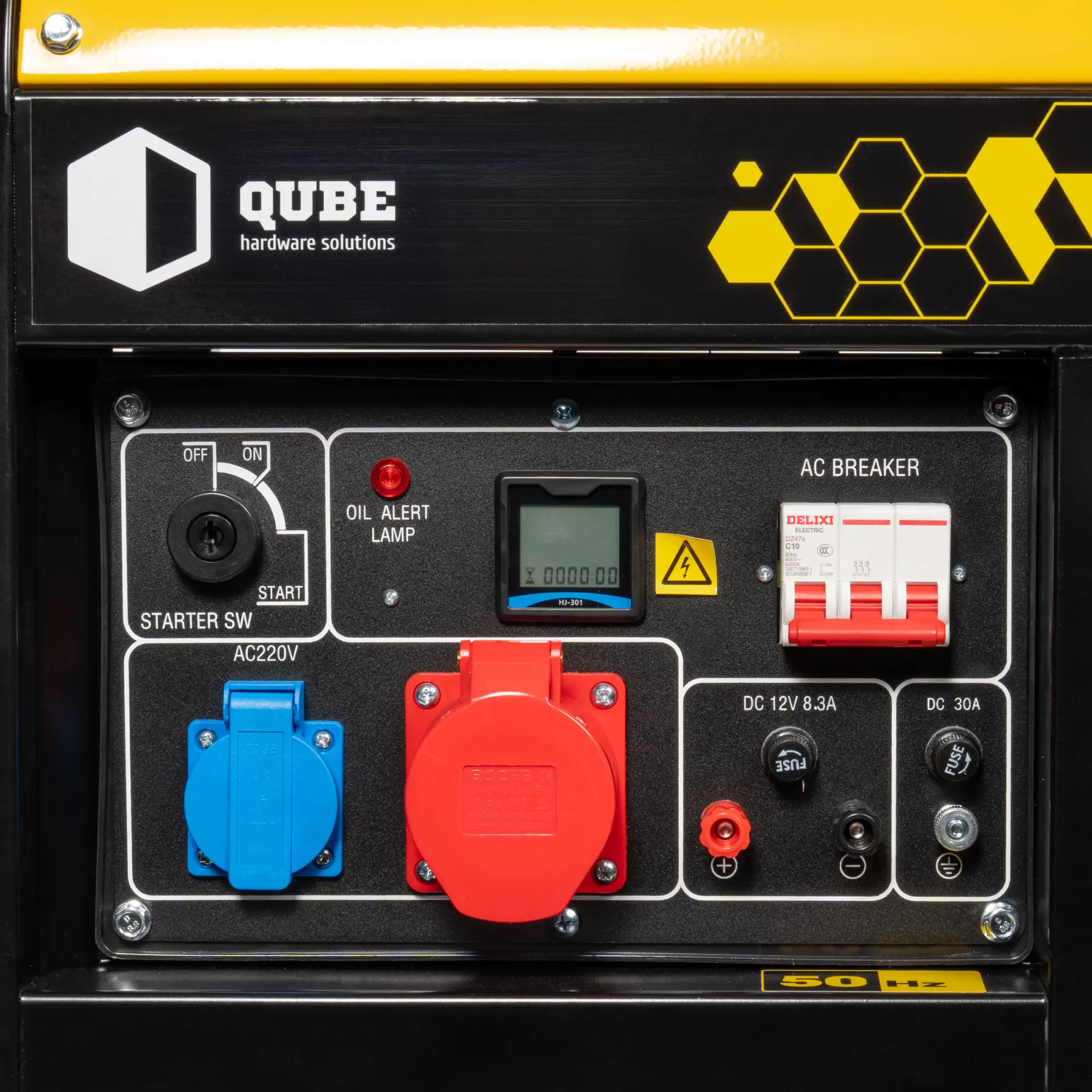 Купить Генератор дизельный Qube QFED10000XE-3 3-phase, 8.1kW 8.8kW, 220V/380V, 12.5L - фото 7