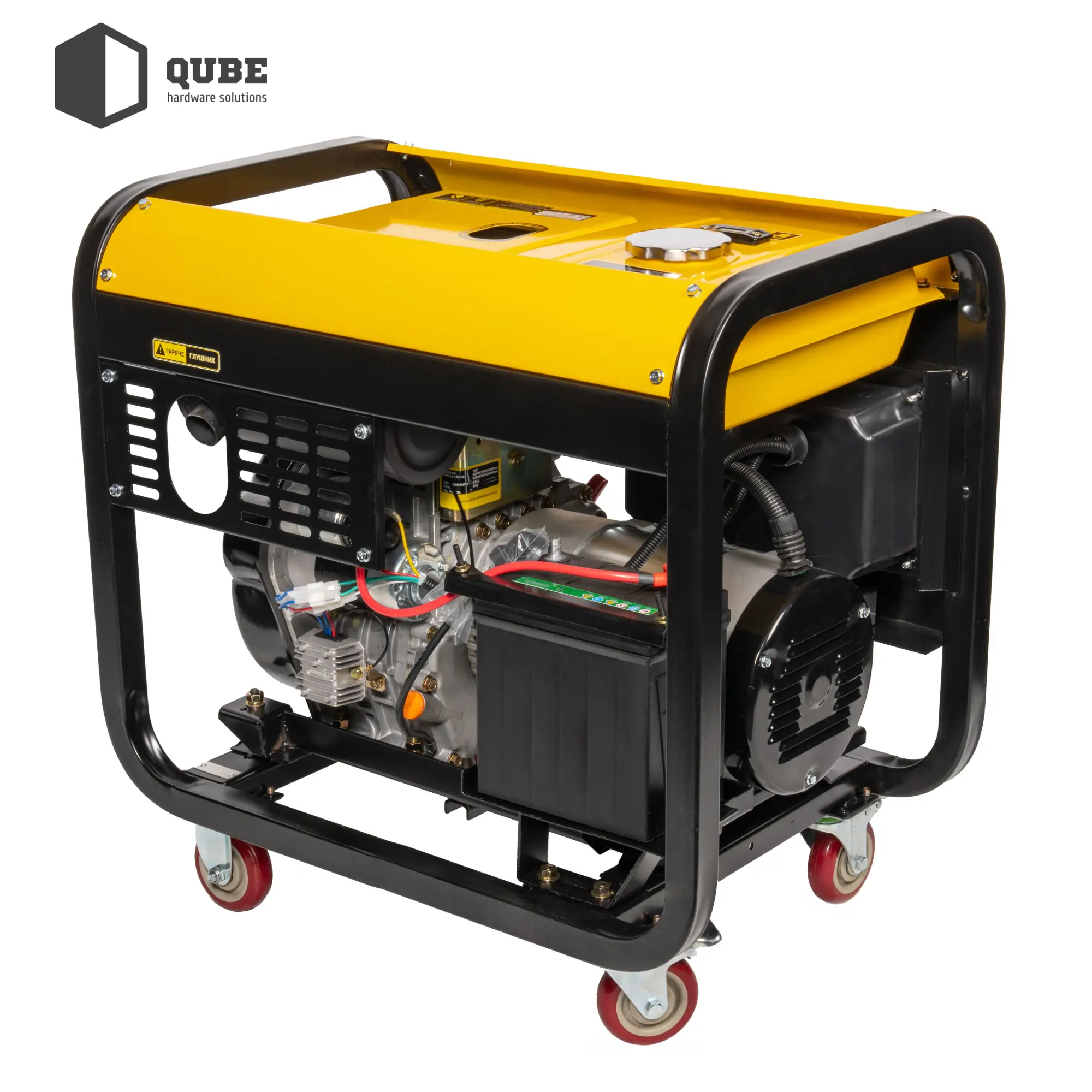 Купить Генератор дизельный Qube QFED10000XE-3 3-phase, 8.1kW 8.8kW, 220V/380V, 12.5L - фото 10