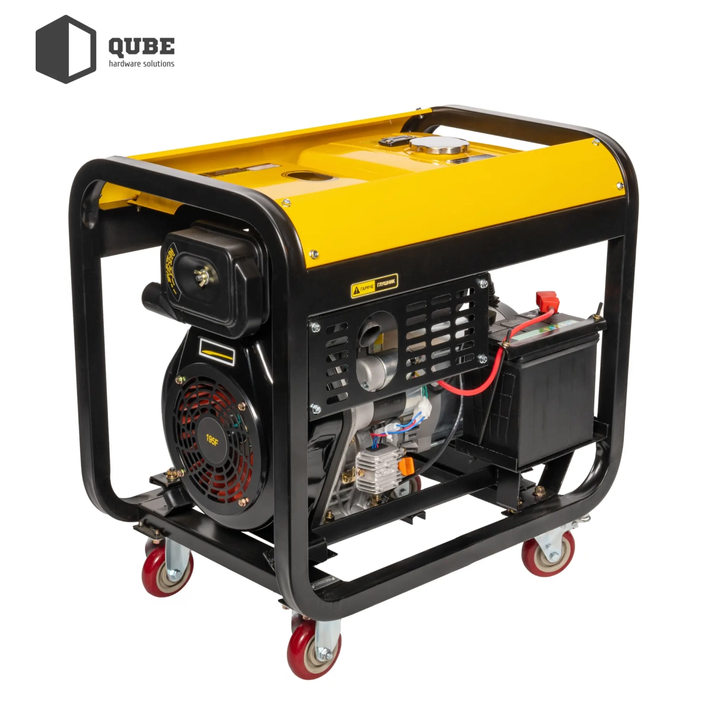 Купить Генератор дизельный Qube QFED10000XE-3 3-phase, 8.1kW 8.8kW, 220V/380V, 12.5L - фото 15