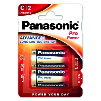 Купити Батарейка Panasonic PRO POWER ALKALINE C(LR14) 2 шт. (LR14XEG/2BP) - фото 1