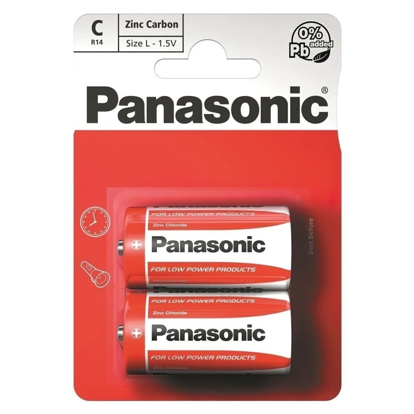 Купити Батарейка Panasonic RED ZINK COAL-ZINC C(R14) 2 шт. (R14REL/2BPR) - фото 1