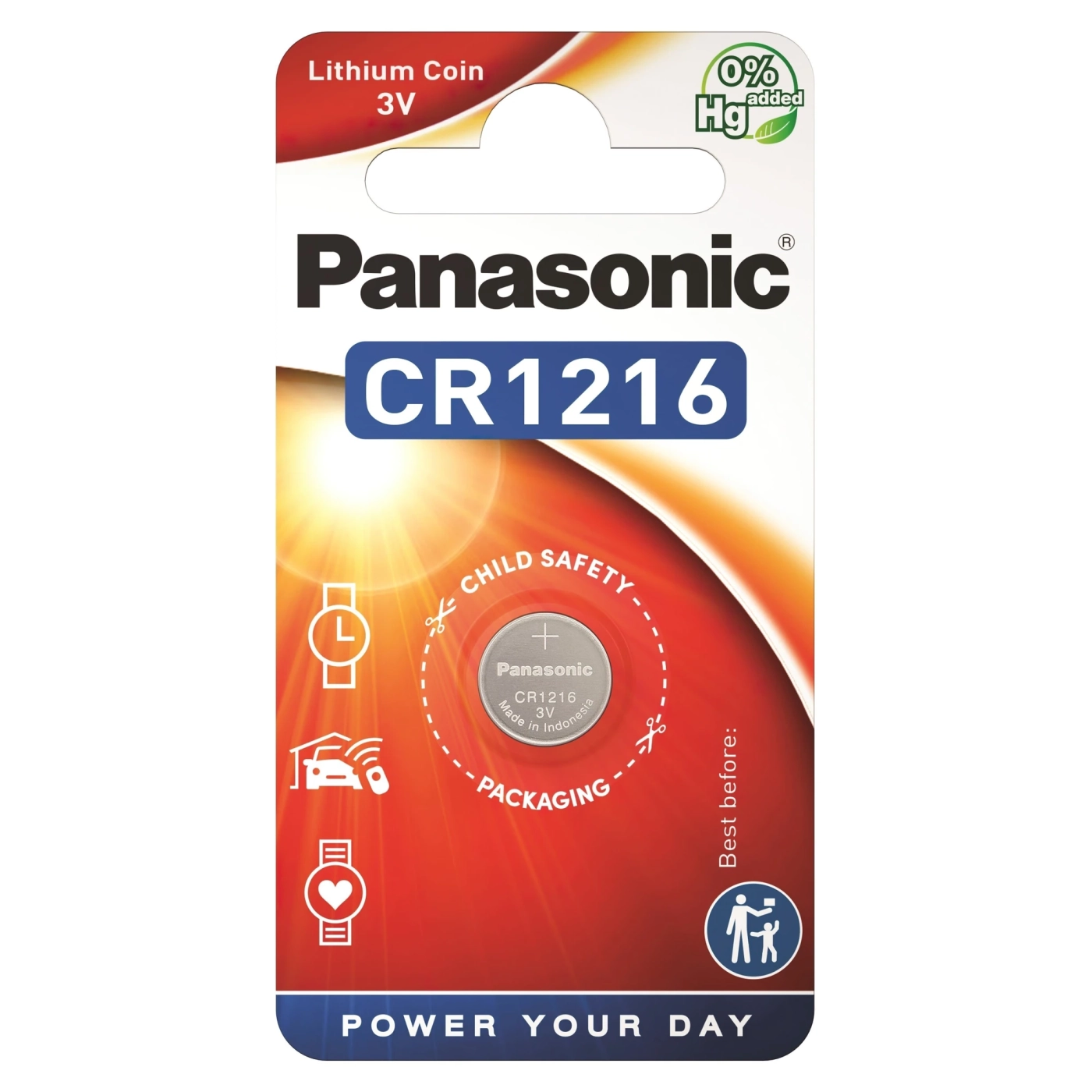 Купити Батарейка Panasonic LITHIUM CR1216 1 шт. (CR-1216EL/1B) - фото 1