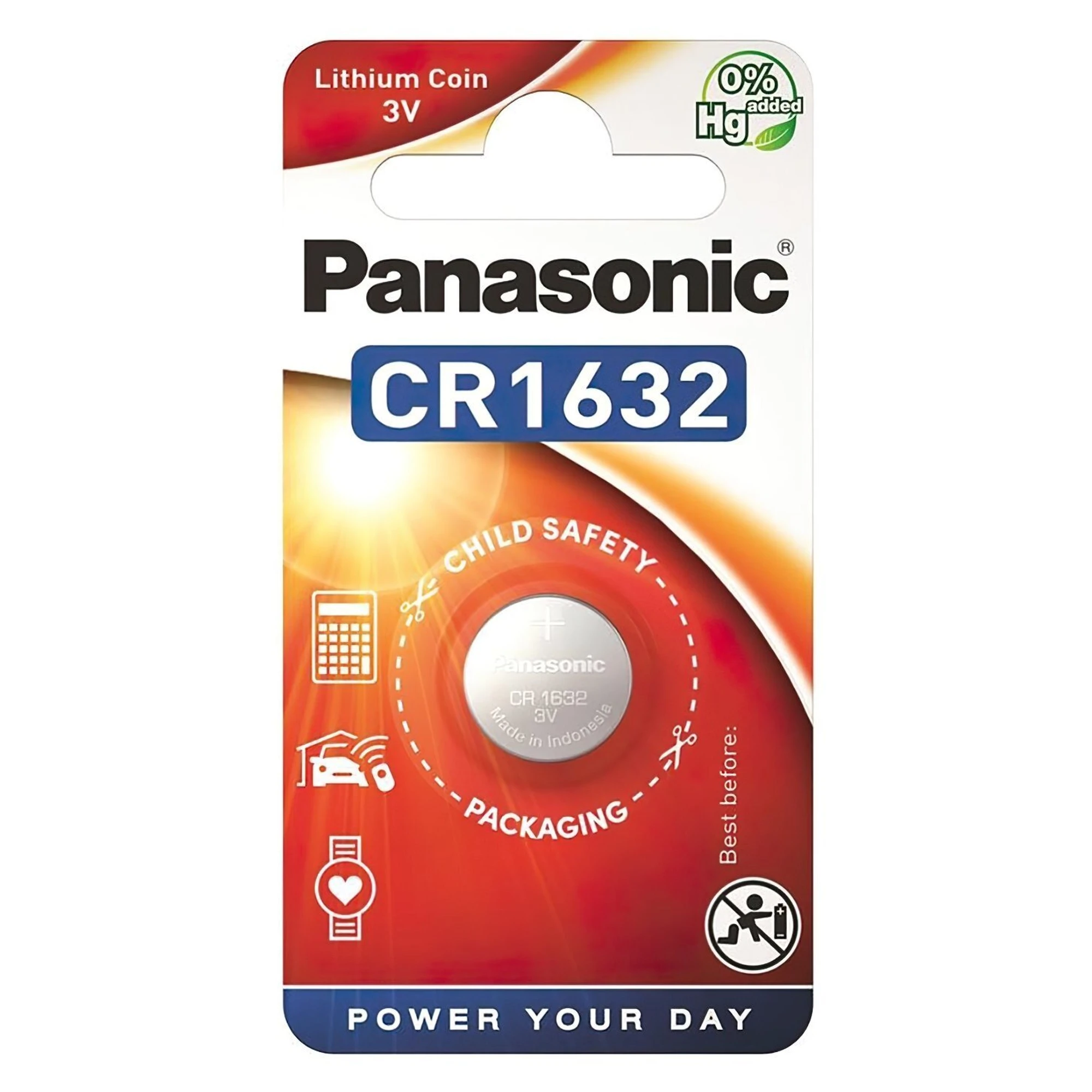 Купить Батарейка Panasonic LITHIUM CR1632 1 шт. (CR-1632EL/1B) - фото 1