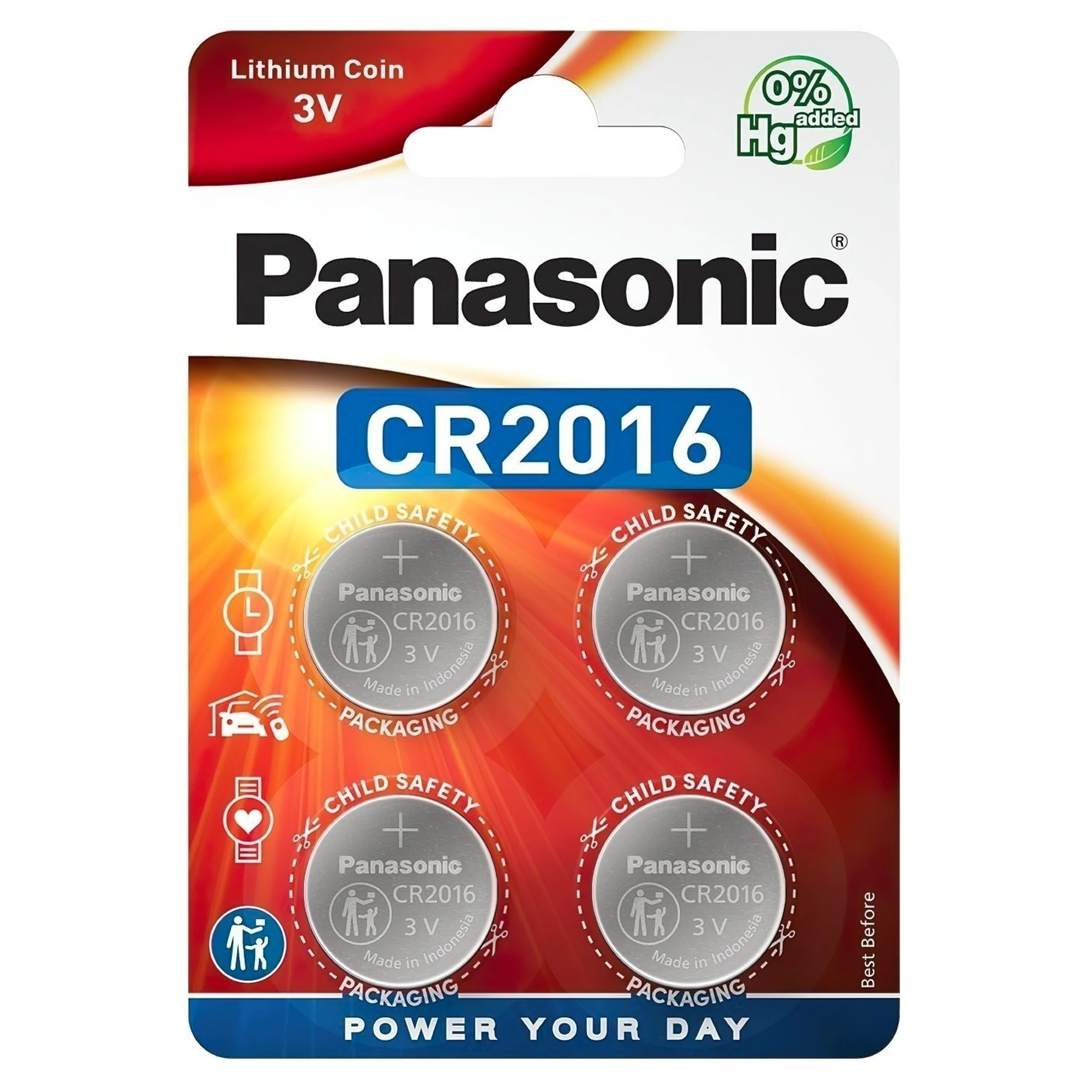 Купити Батарейка Panasonic LITHIUM CR2016 4 шт. (CR-2016EL/4B) - фото 1