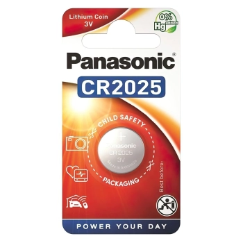 Купить Батарейка Panasonic LITHIUM CR2025 1 шт. (CR-2025EL/1B) - фото 1
