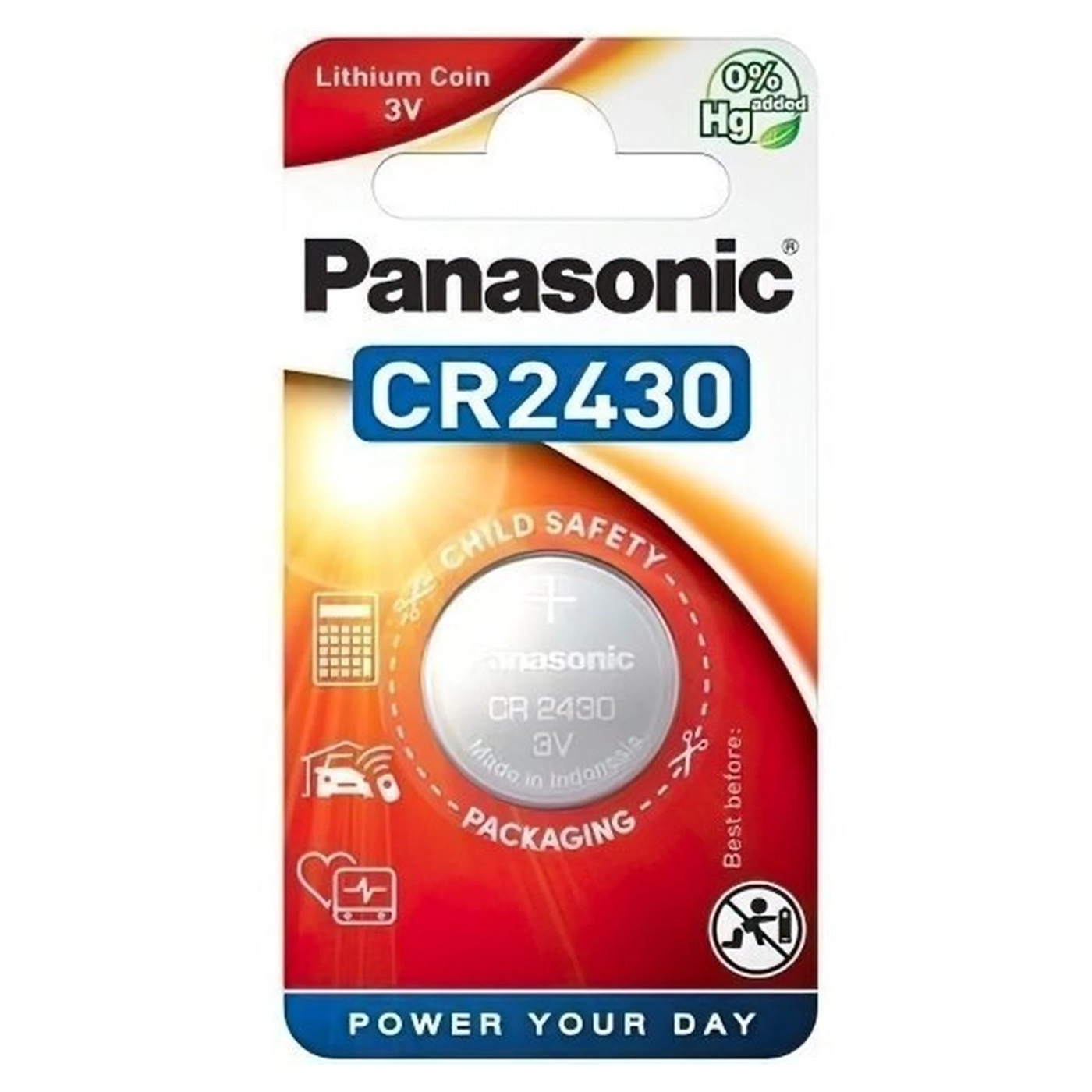Купить Батарейка Panasonic LITHIUM CR2430 1 шт. (CR-2430EL/1B) - фото 1