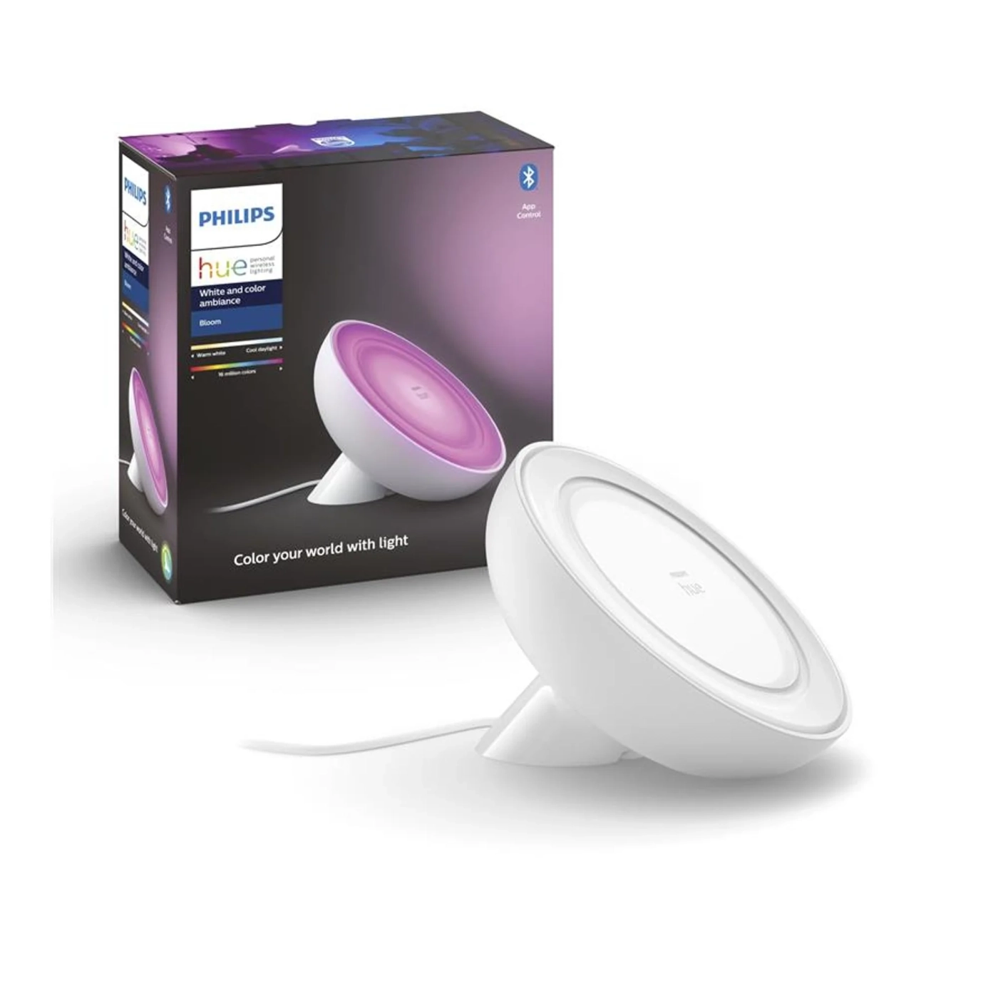 Купить Настольная лампа Philips Hue Bloom, Color, BT, DIM, белая (929002375901) - фото 2