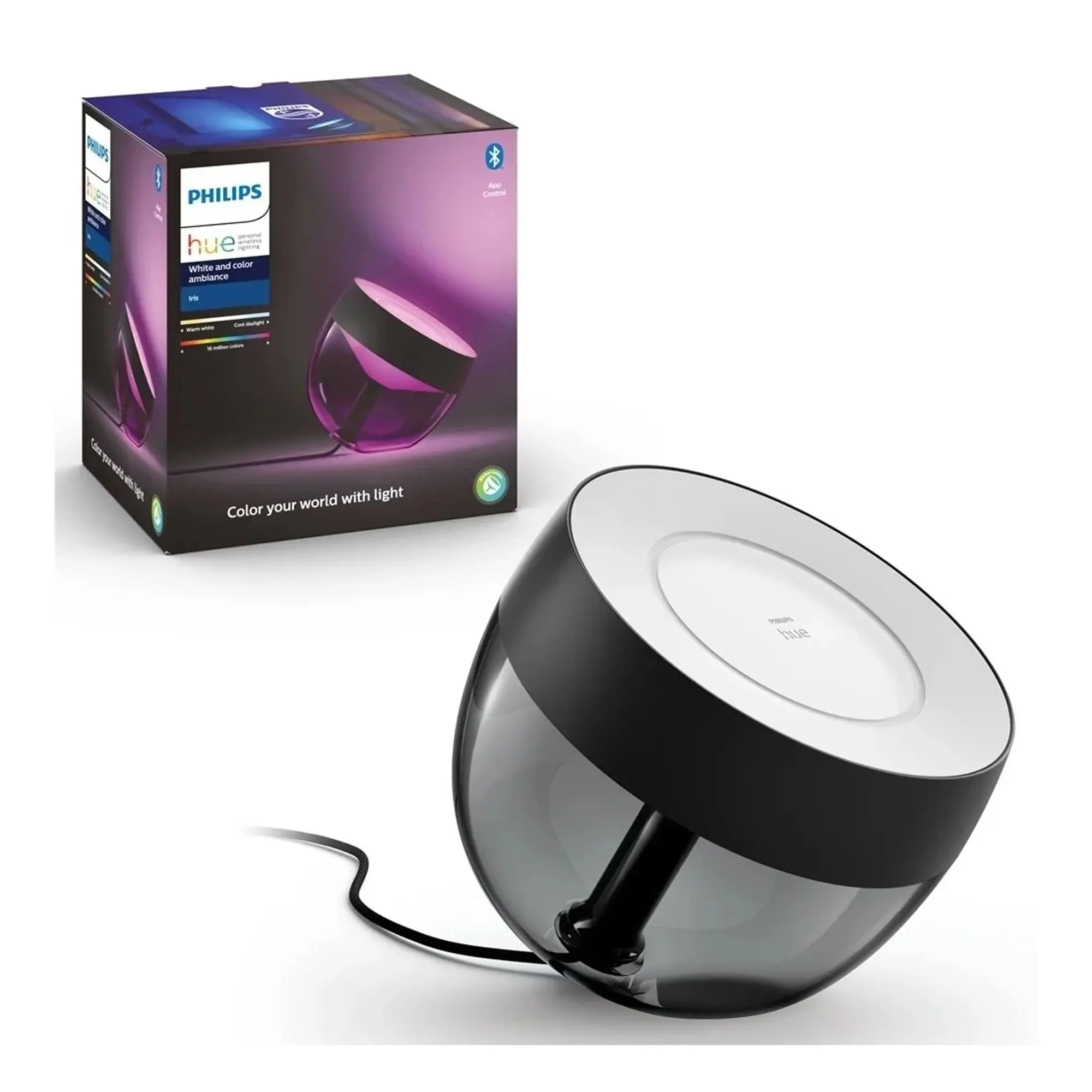 Купить Настольная лампа Philips Hue Iris, Color, BT, DIM, черная (929002376201) - фото 2