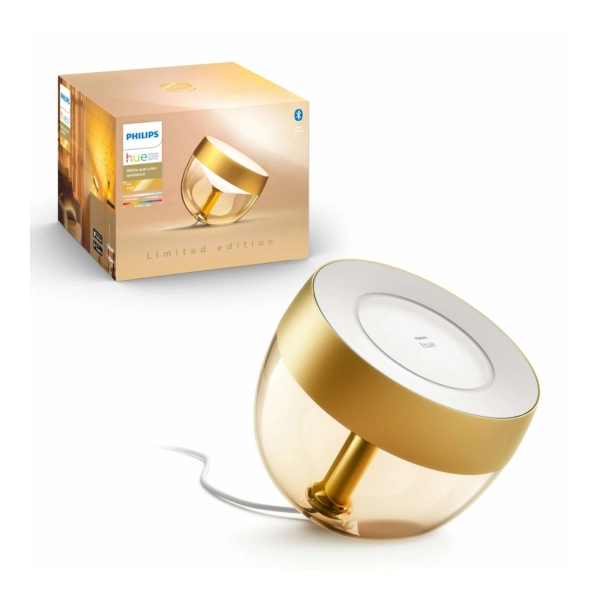 Купить Настольный светильник умный Philips Hue Iris, RGB, ZigBee, BT, дим, золотиста (929002376402) - фото 2