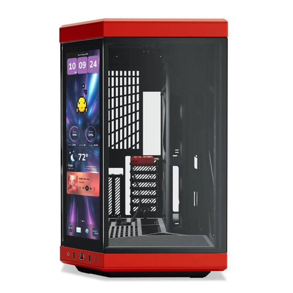 Купить Корпус Hyte Y70 Touch Infinite Black-Red Mid-Tower E-ATX with PCIE 4.0 cable (CS-HYTE-Y70TTI-RB) - фото 2