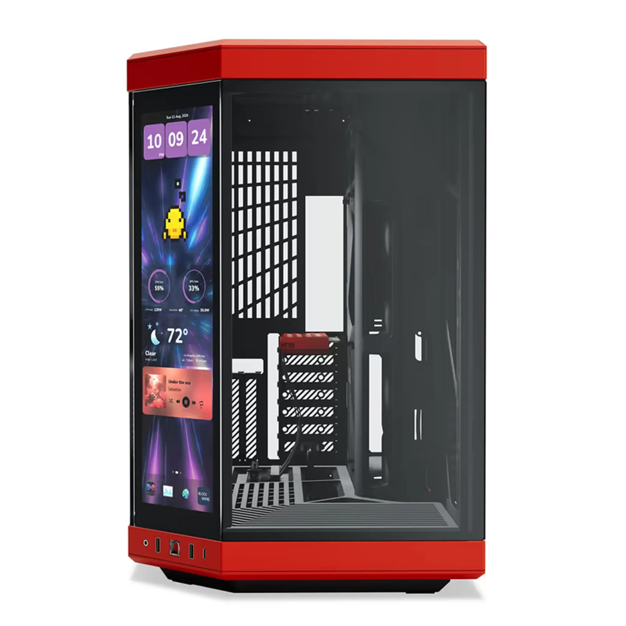 Купить Корпус Hyte Y70 Touch Infinite Black-Red Mid-Tower E-ATX with PCIE 4.0 cable (CS-HYTE-Y70TTI-RB) - фото 2