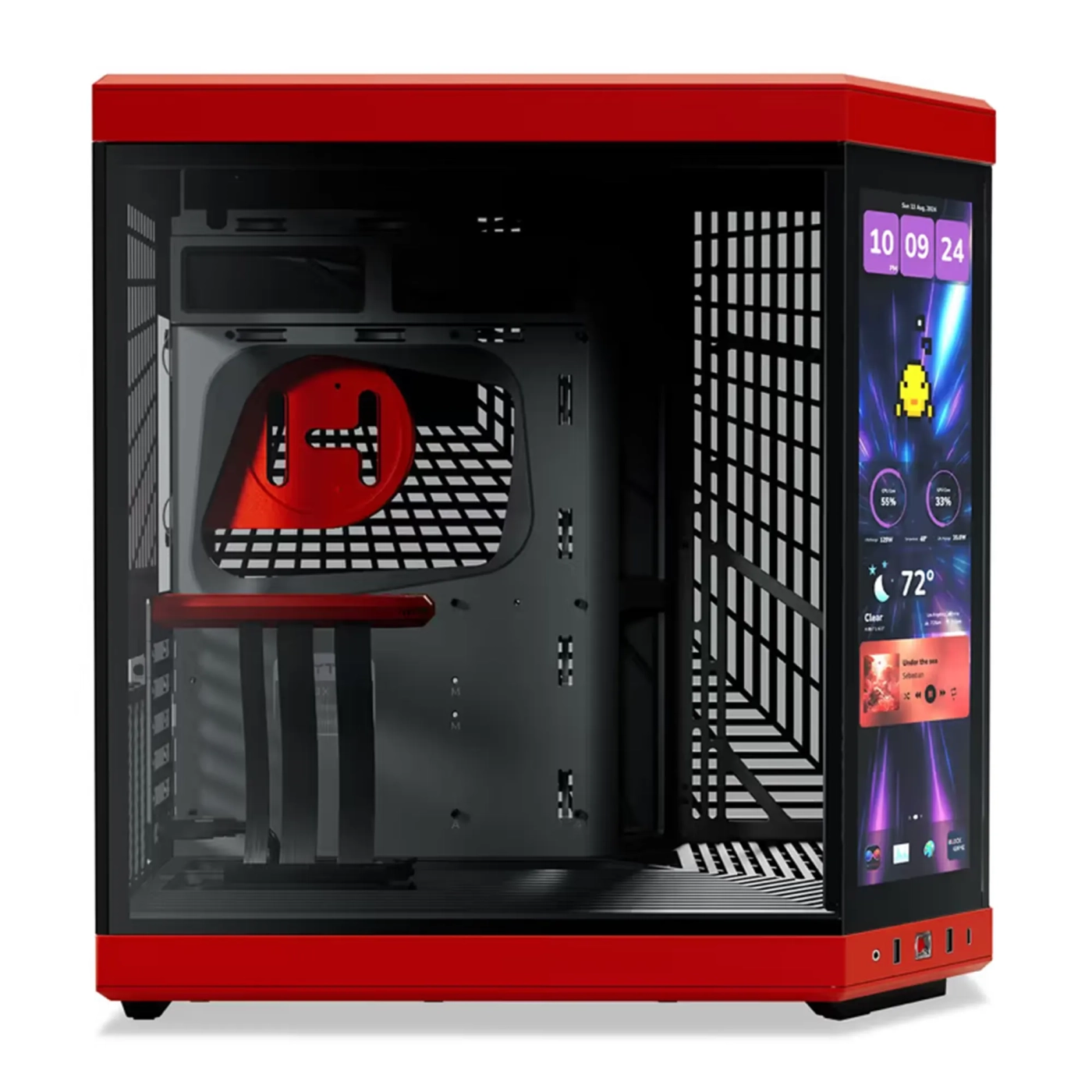 Купить Корпус Hyte Y70 Touch Infinite Black-Red Mid-Tower E-ATX with PCIE 4.0 cable (CS-HYTE-Y70TTI-RB) - фото 3
