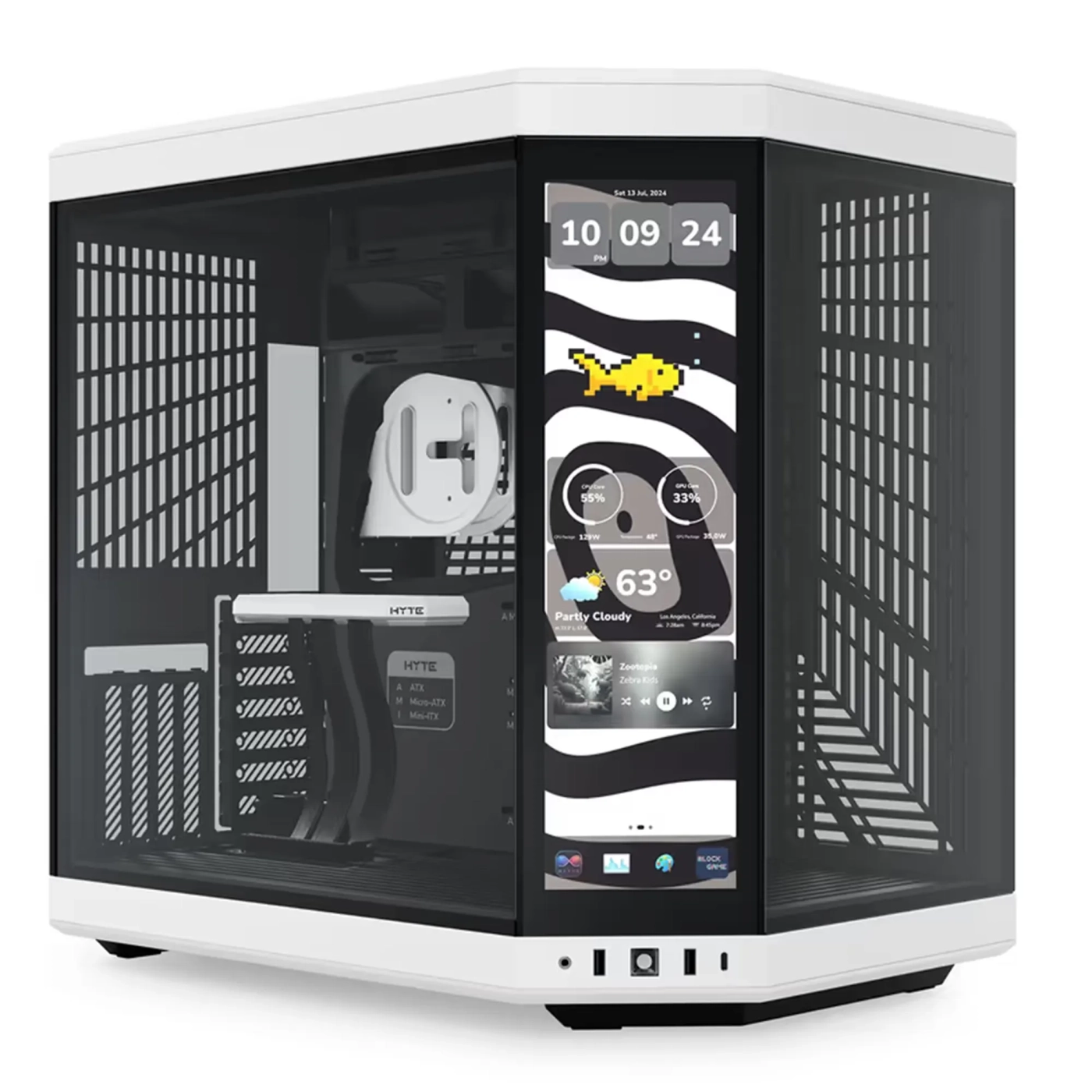 Купити Корпус Hyte Y70 Touch Infinite Black-White Mid-Tower E-ATX with PCIE 4.0 cable (CS-HYTE-Y70TTI-WB) - фото 1