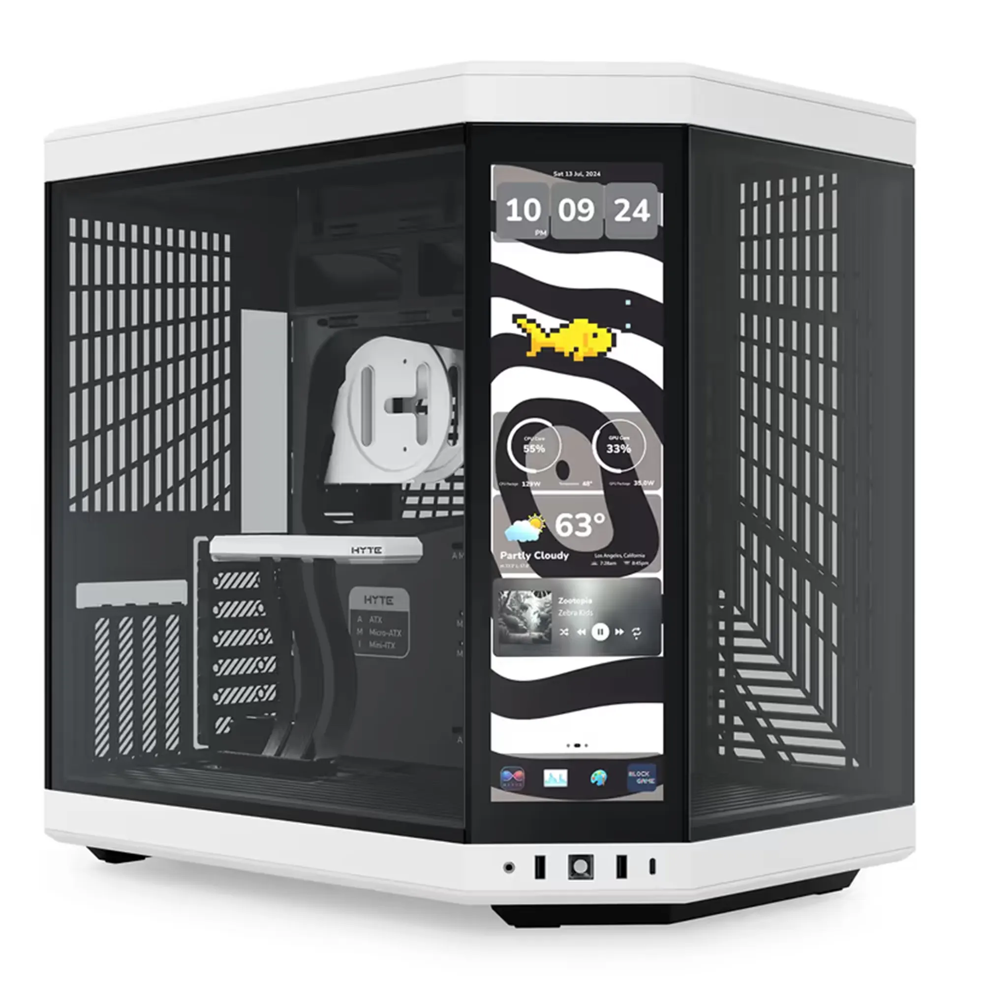 Купити Корпус Hyte Y70 Touch Infinite Black-White Mid-Tower E-ATX with PCIE 4.0 cable (CS-HYTE-Y70TTI-WB) - фото 1