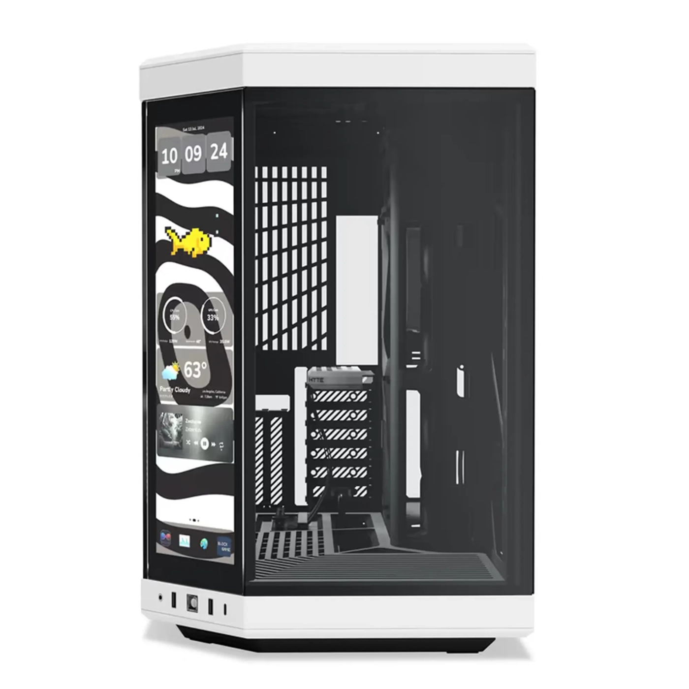 Купити Корпус Hyte Y70 Touch Infinite Black-White Mid-Tower E-ATX with PCIE 4.0 cable (CS-HYTE-Y70TTI-WB) - фото 2