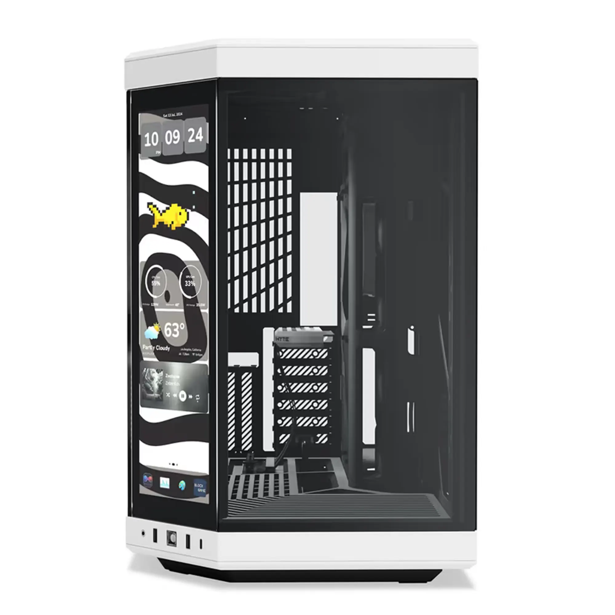 Купити Корпус Hyte Y70 Touch Infinite Black-White Mid-Tower E-ATX with PCIE 4.0 cable (CS-HYTE-Y70TTI-WB) - фото 2