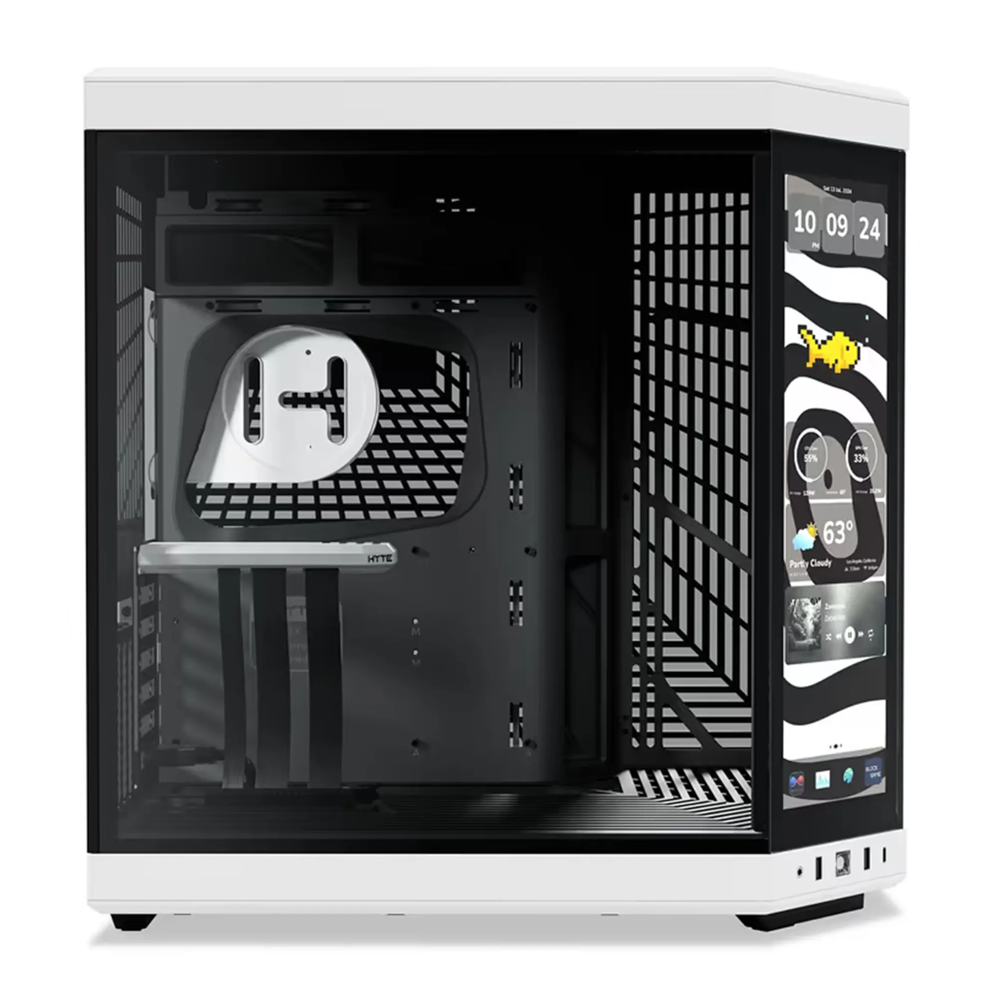 Купити Корпус Hyte Y70 Touch Infinite Black-White Mid-Tower E-ATX with PCIE 4.0 cable (CS-HYTE-Y70TTI-WB) - фото 3