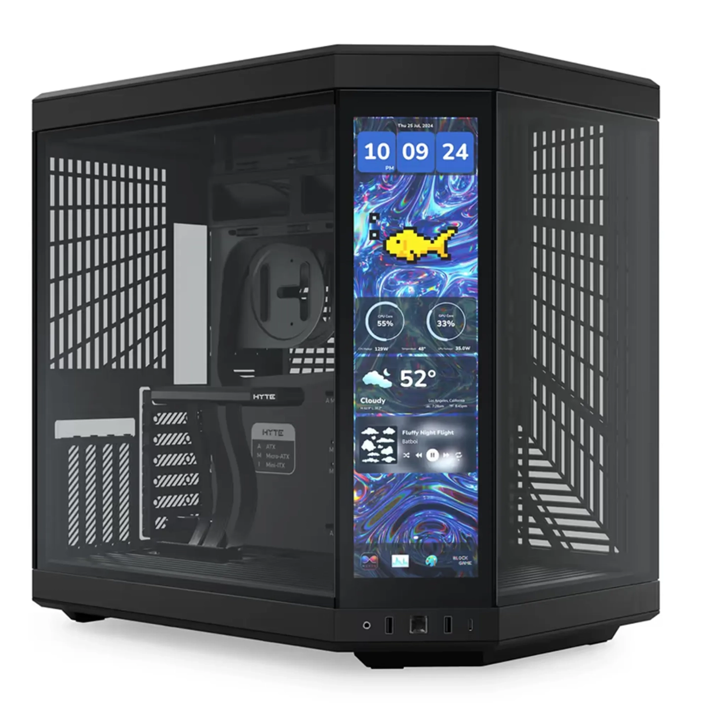 Купити Корпус Hyte Y70 Touch Infinite Black Mid-Tower E-ATX with PCIE 4.0 cable (CS-HYTE-Y70TTI-BB) - фото 1