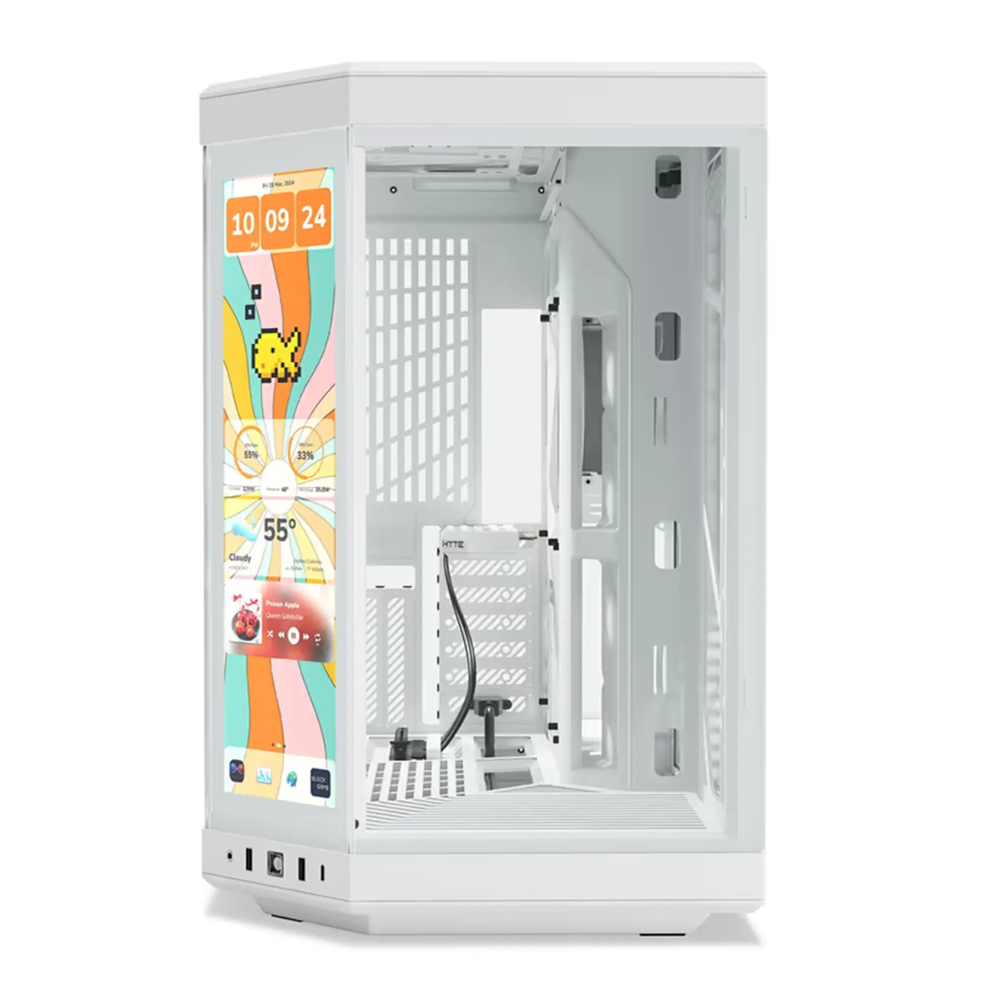 Купити Корпус Hyte Y70 Touch Infinite Snow White Mid-Tower E-ATX with PCIE 4.0 cable (CS-HYTE-Y70TTI-WW) - фото 3