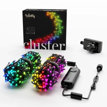Купить Умная LED гирлянда Twinkly Cluster RGB 400LED 6m Black (TWC400STP-BEU) - фото 1