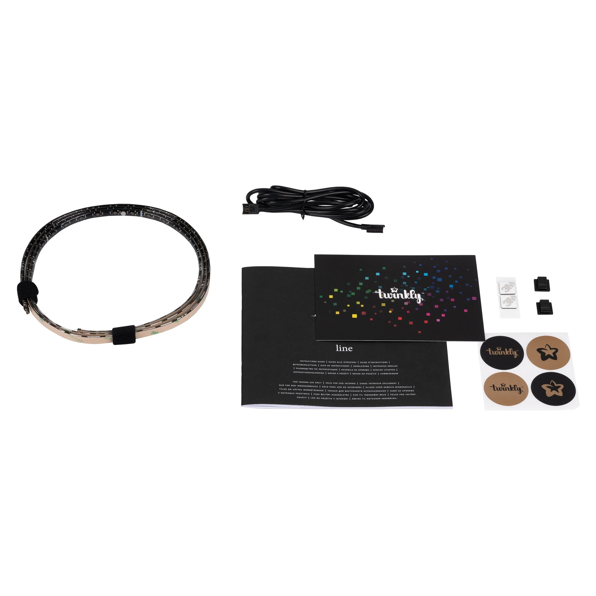 Купить Умная LED Twinkly Line RGB, подсветка плюс 1,5м, Gen II, IP20, черный кабель (TWL100ADP-B) - фото 4