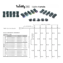 Купить Умная LED Гирлянда Twinkly Pro Curtain RGB 250, AWG22, IP65, зеленый (TWP-CU-CA-05X50STP-G) - фото 5