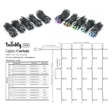 Купить Умная LED Гирлянда Twinkly Pro Curtain RGB 250, AWG22, IP65, черный (TWP-CU-CA-05X50STP-B) - фото 5