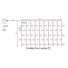 Купить Умная LED Гирлянда Twinkly Pro Curtain RGBW 250 (10 по 25), IP65, AWG22 PVC Rubber зеленый (TW-PLC-CU-CA-10X25SPP-GR) - фото 3