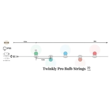 Купити Розумна LED Гірлянда Twinkly Pro Strings RGB 20, G45 лампи, IP65, AWG22 PVC, чорний (TW-PLC-G45-FR-20-STP-B) - фото 3