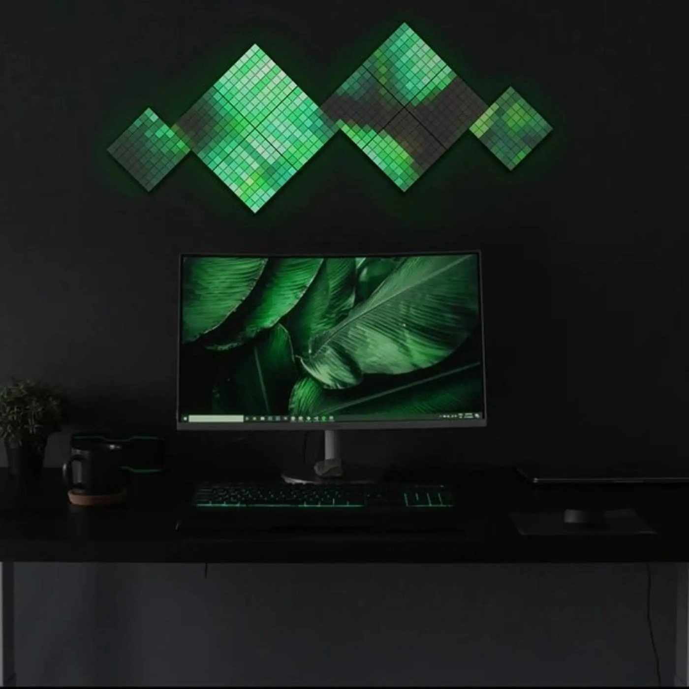 Купить Панель Smart LED Twinkly Squares 1 Starter + 5 Extension RGB IP20 16x16см кабель белый (TWQ064STW-07-BEU) - фото 2