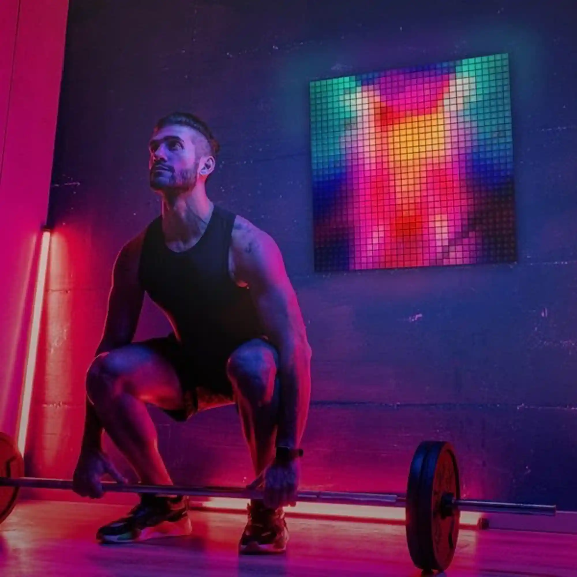 Купить Панель Smart LED Twinkly Squares 1 Starter + 5 Extension RGB IP20 16x16см кабель белый (TWQ064STW-07-BEU) - фото 5