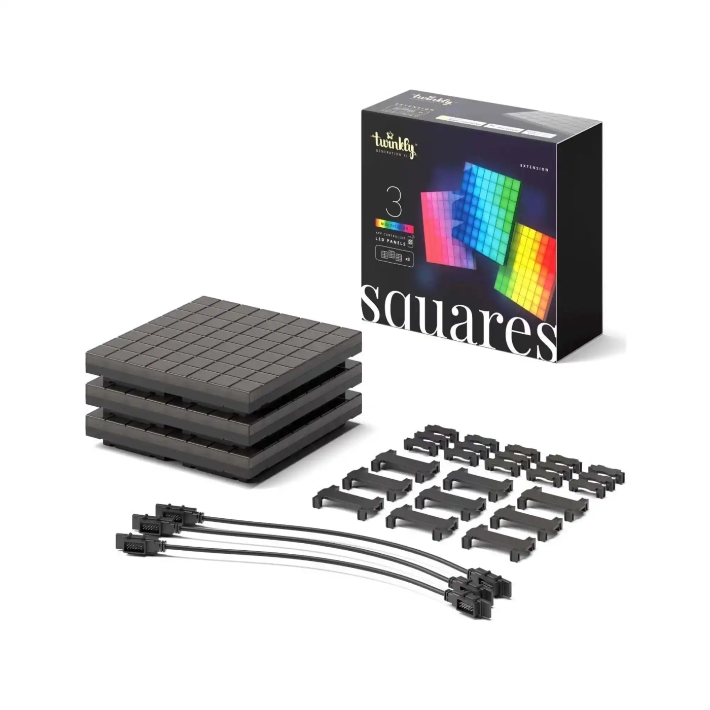 Купить Панель Smart LED Twinkly Squares 3 Extension RGB IP20 16x16см расширение до TWQ064STW-07-BEU (TWQ064STW-03-BAD) - фото 2