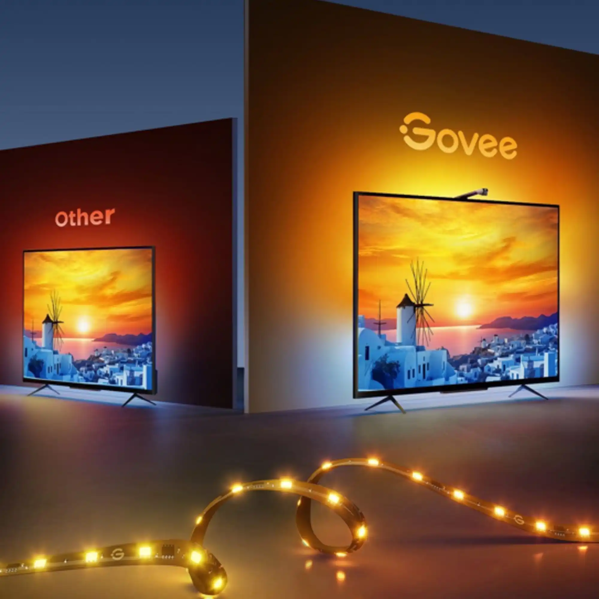 Купить Набор адаптивной подсветки Govee H6099 Backlight 3 Lite, RGBIC, WI-FI/Bluetooth, черный (H60993D2) - фото 6