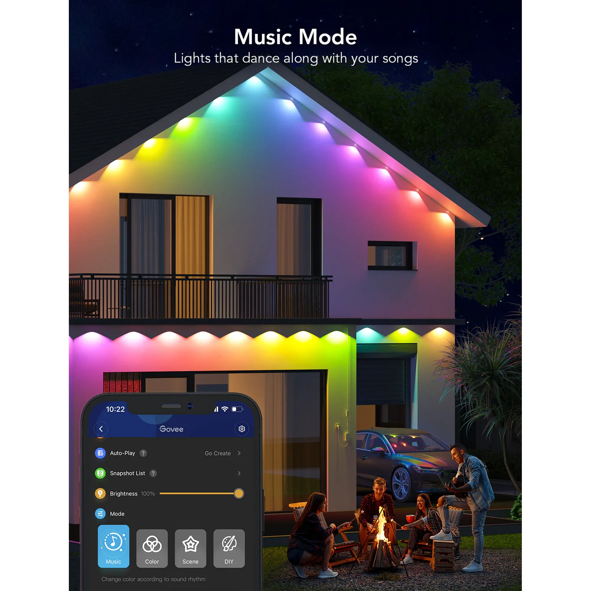 Купить Умная LED гирлянда Govee H705A Permanent Outdoor Lights RGB 30m Clear Wire (H705A3D1) - фото 5