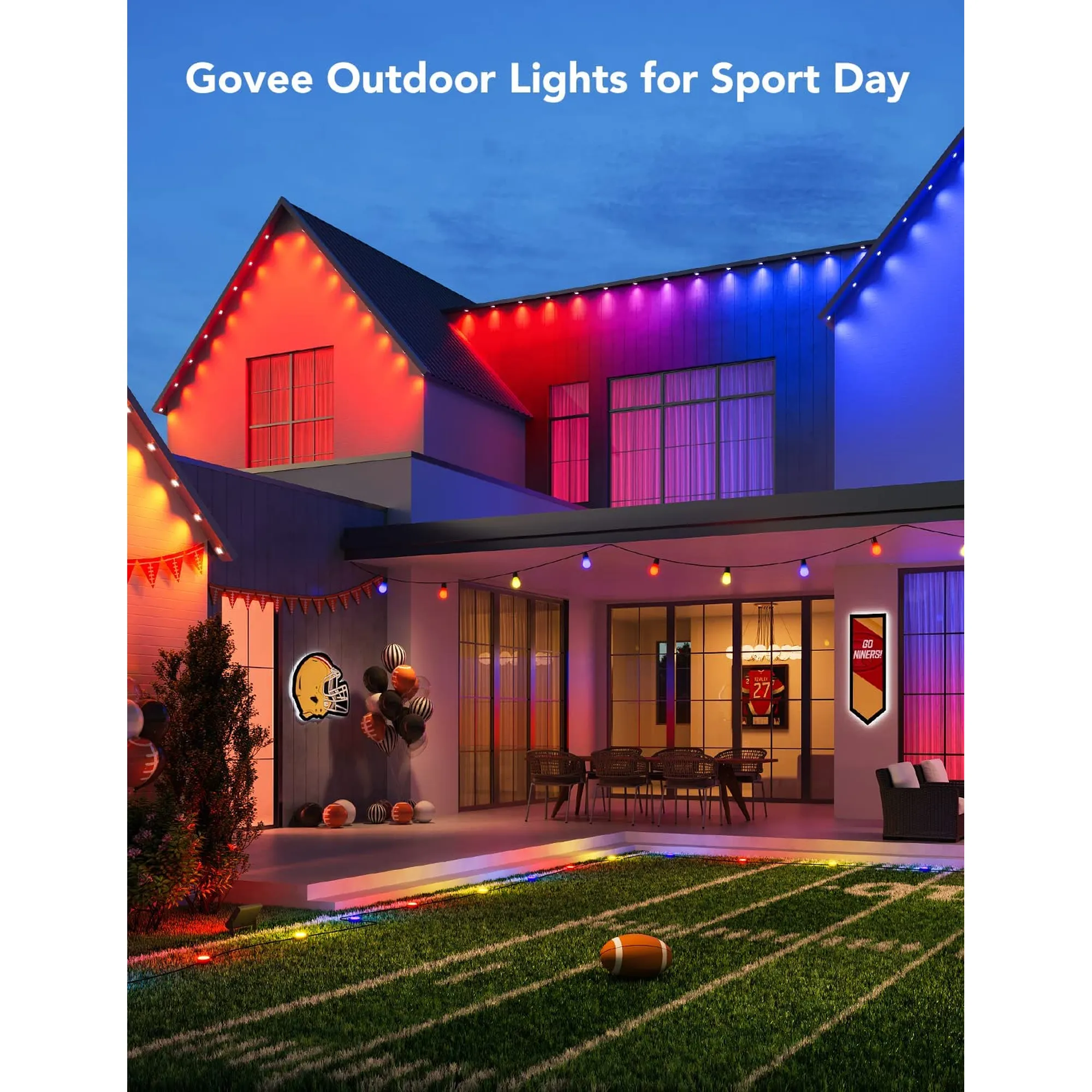 Купить Умная LED гирлянда Govee H705A Permanent Outdoor Lights RGB 30m Clear Wire (H705A3D1) - фото 9