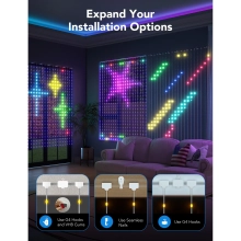 Купить Умная LED гирлянда Govee H70B1 Curtain Light RGB 520LED Clear Wire (H70B13A1) - фото 7