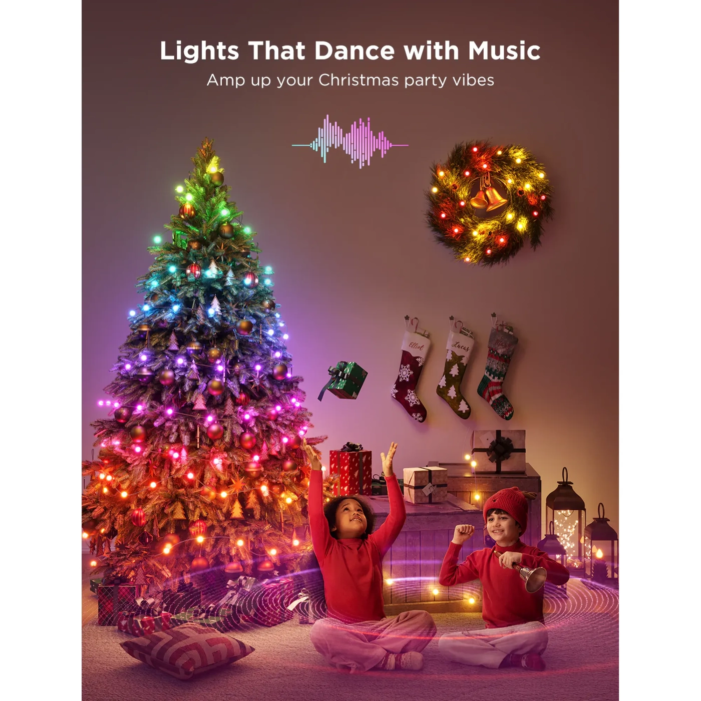 Купить Умная LED гирлянда Govee H70C2 Christmas Light RGB 20m Clear Wire (H70C23D1) - фото 3