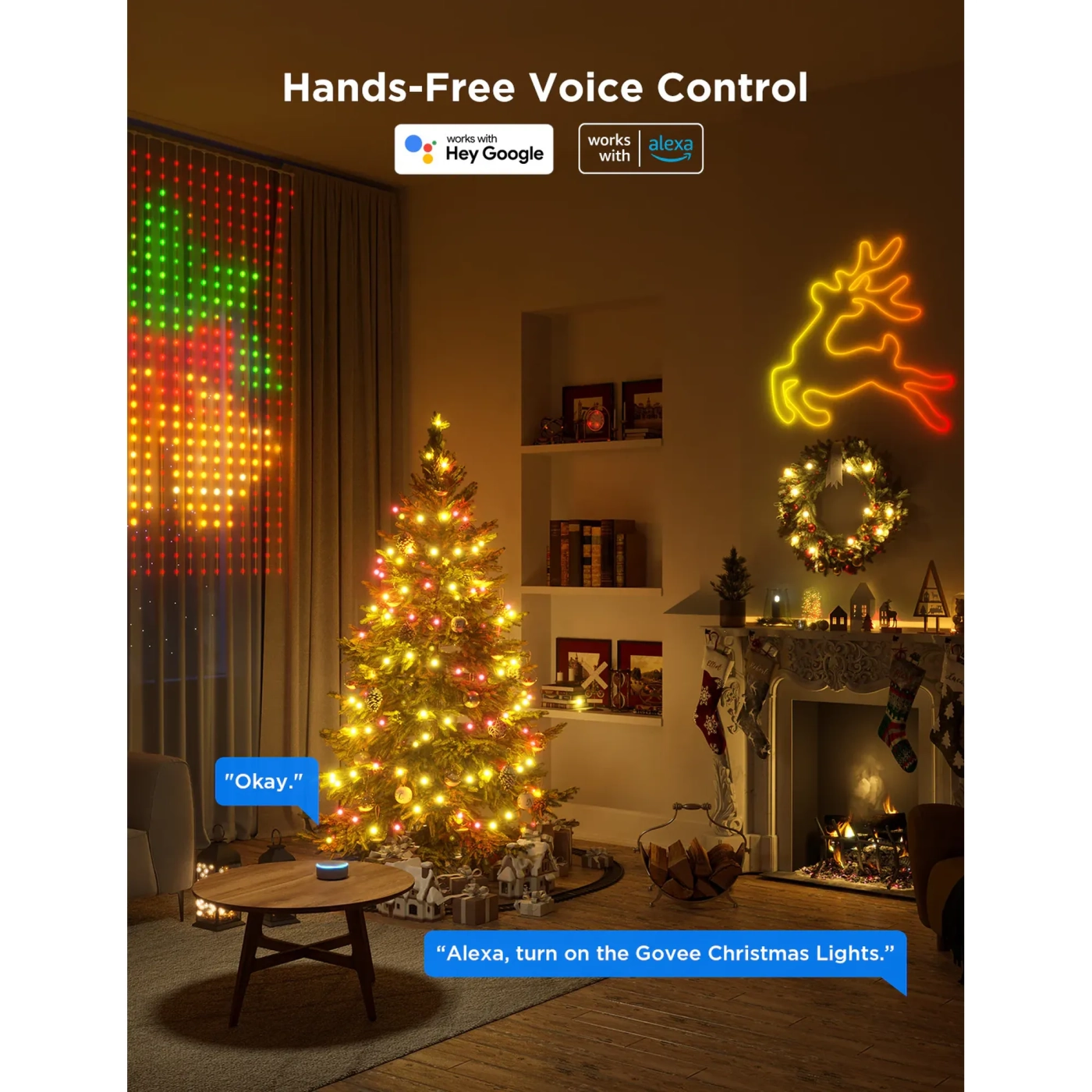 Купить Умная LED гирлянда Govee H70C2 Christmas Light RGB 20m Clear Wire (H70C23D1) - фото 9