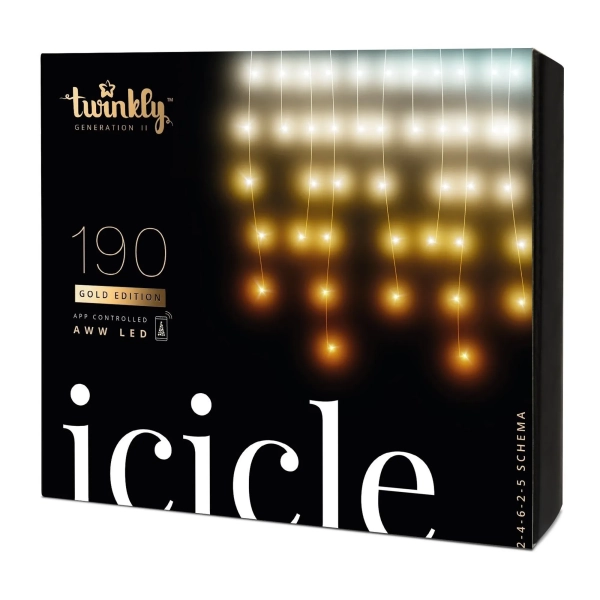 Купить Умная LED гирлянда Twinkly Icicle AWW 190LED 5m Clear (TWI190GOP-TEU) - фото 6