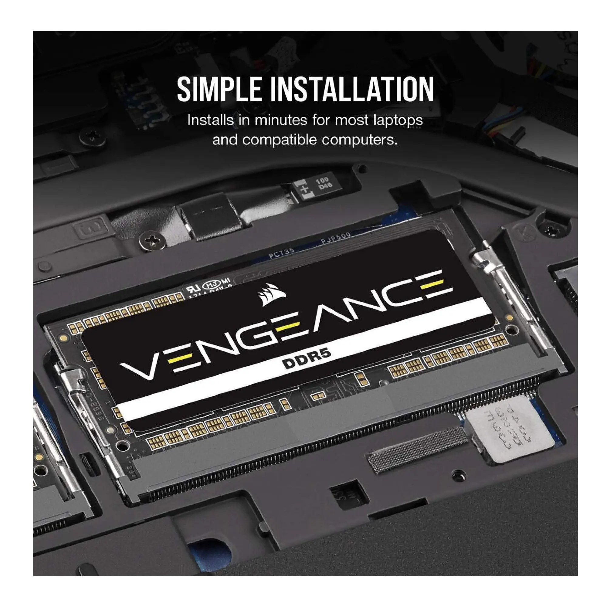 Купить Модуль памяти Corsair Vengeance DDR5-5600 16GB CL48 1.1V SODIMM (CMSX16GX5M1A5600C48) - фото 5