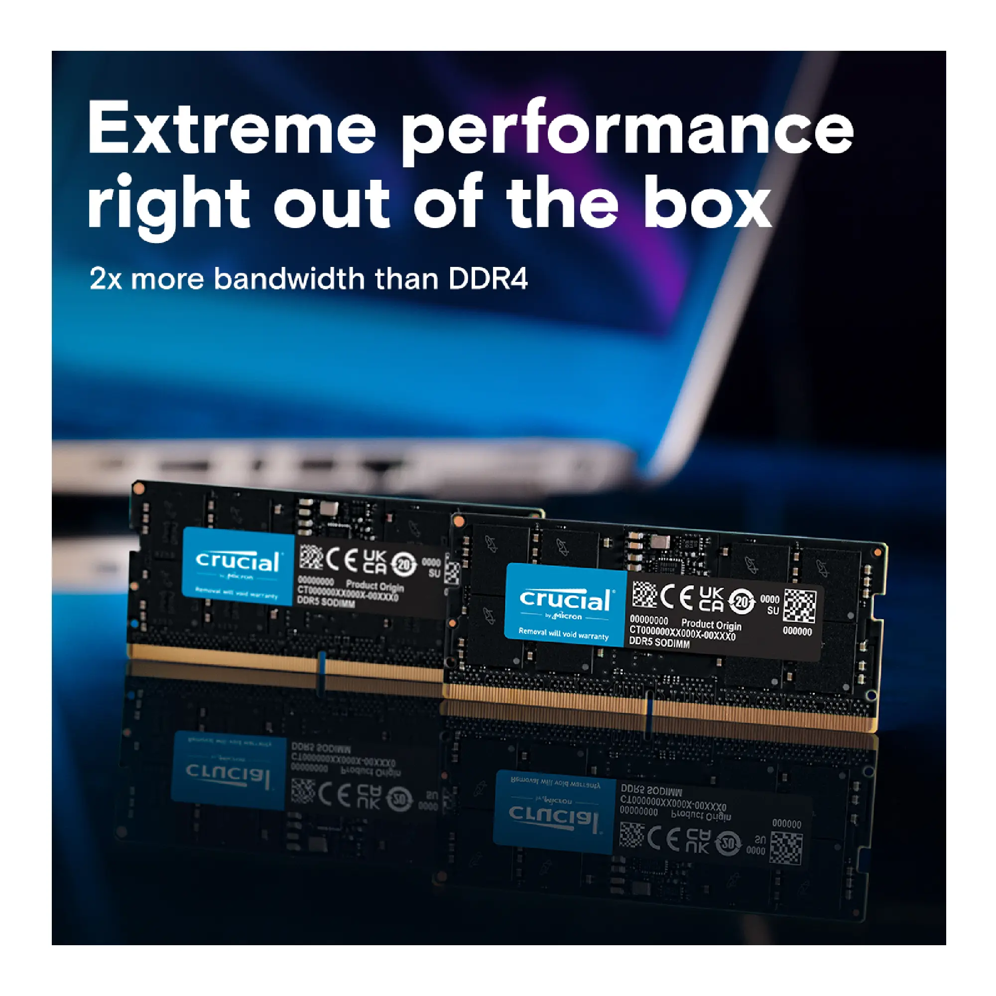 Купити Модуль пам'яті Crucial DDR5-5200 8GB SODIMM CL42 1,1V (CT8G52C42S5) - фото 2