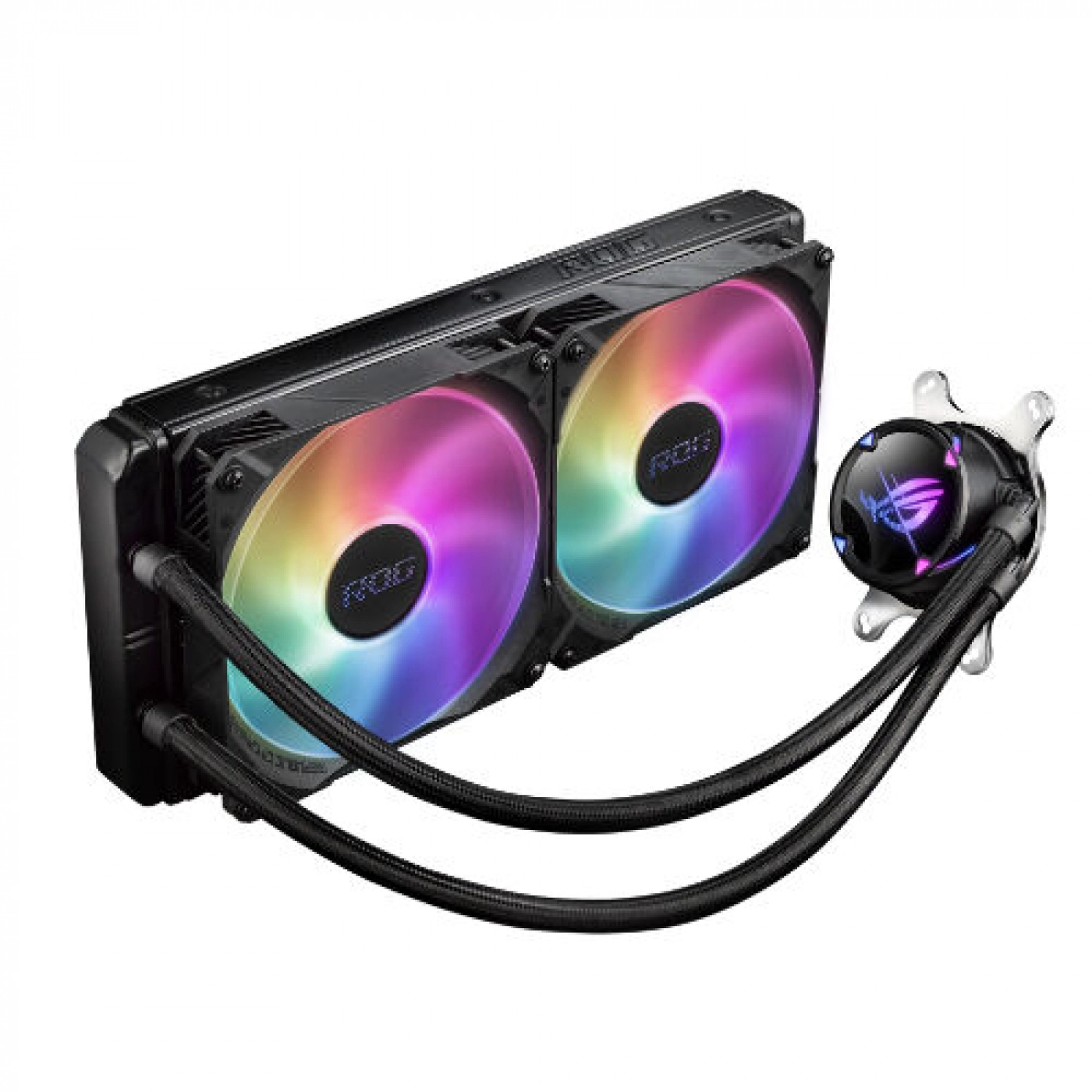 Купить Система жидкостного охлаждения ASUS ROG Strix LC II 280 Aura Sync ARGB 2x140mm fan (ROG-STRIX-LC-II-280-ARGB) - фото 2