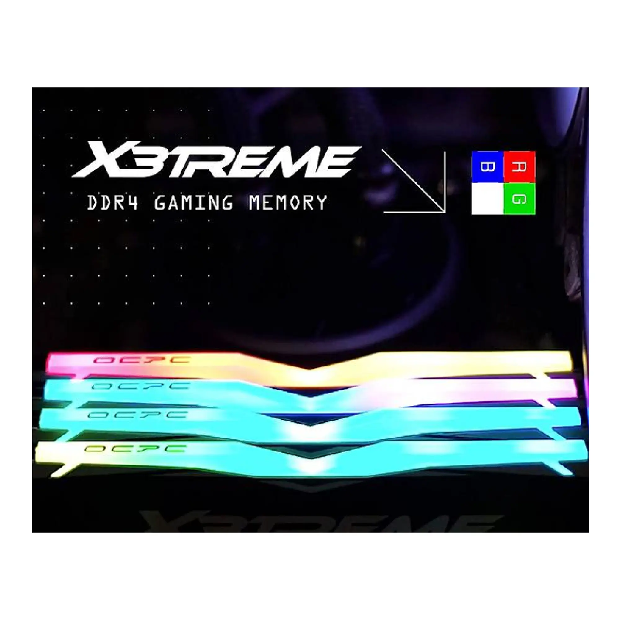 Купить Модуль памяти DDR4 16Gb 4000MHz (2*8Gb) OCPC X3 RGB Black Label, Kit (MMX3A2K16GD440C19BL) - фото 2