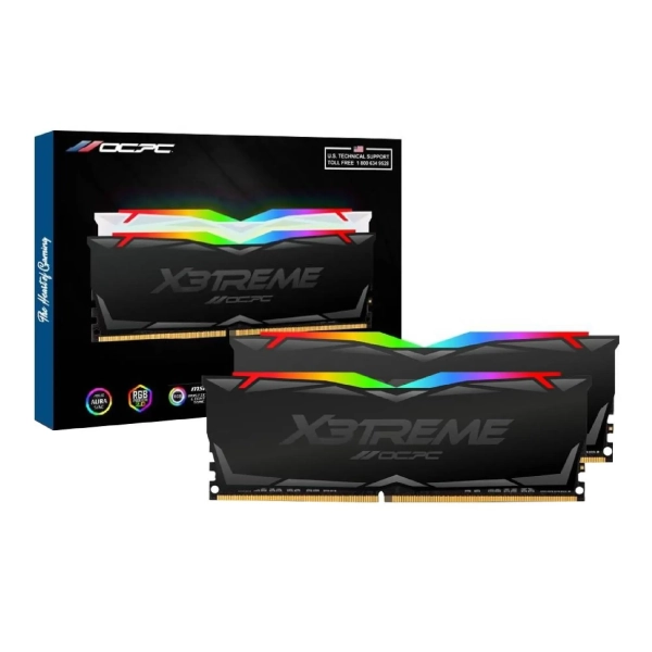 Купить Модуль памяти DDR4 64Gb 3600MHz (2*32Gb) OCPC X3 RGB Black, Kit (MMX3A2K64GD436C18) - фото 3