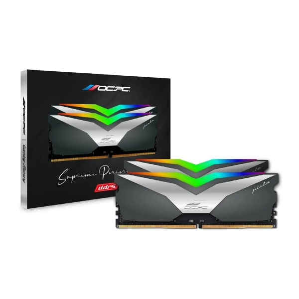 Купить Модуль памяти DDR5 32Gb 6200MHz (2*16Gb) OCPC PISTA RGB C36 Titan, Retail Kit (MMPT2K32GD562C36T) - фото 5
