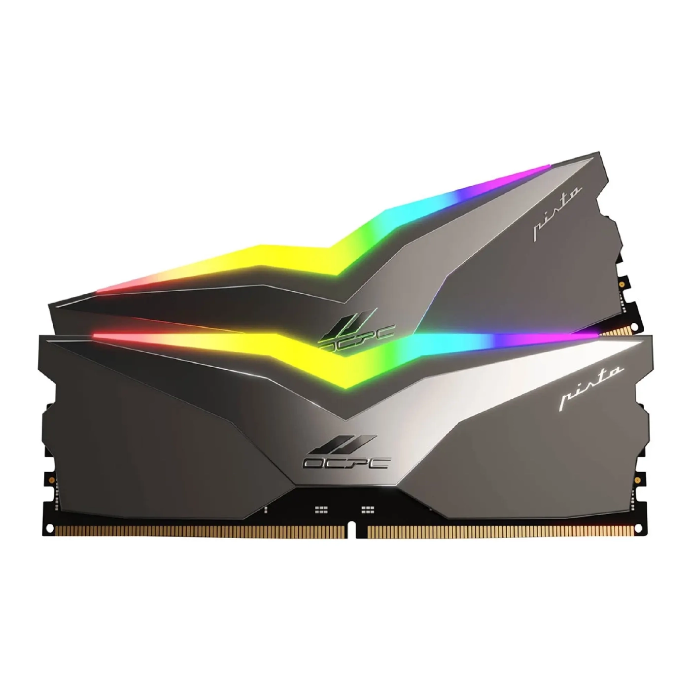 Купить Модуль памяти DDR5 32Gb 6200MHz (2*16Gb) OCPC PISTA RGB C40 Titan, Retail Kit (MMPT2K32GD562C40T) - фото 2