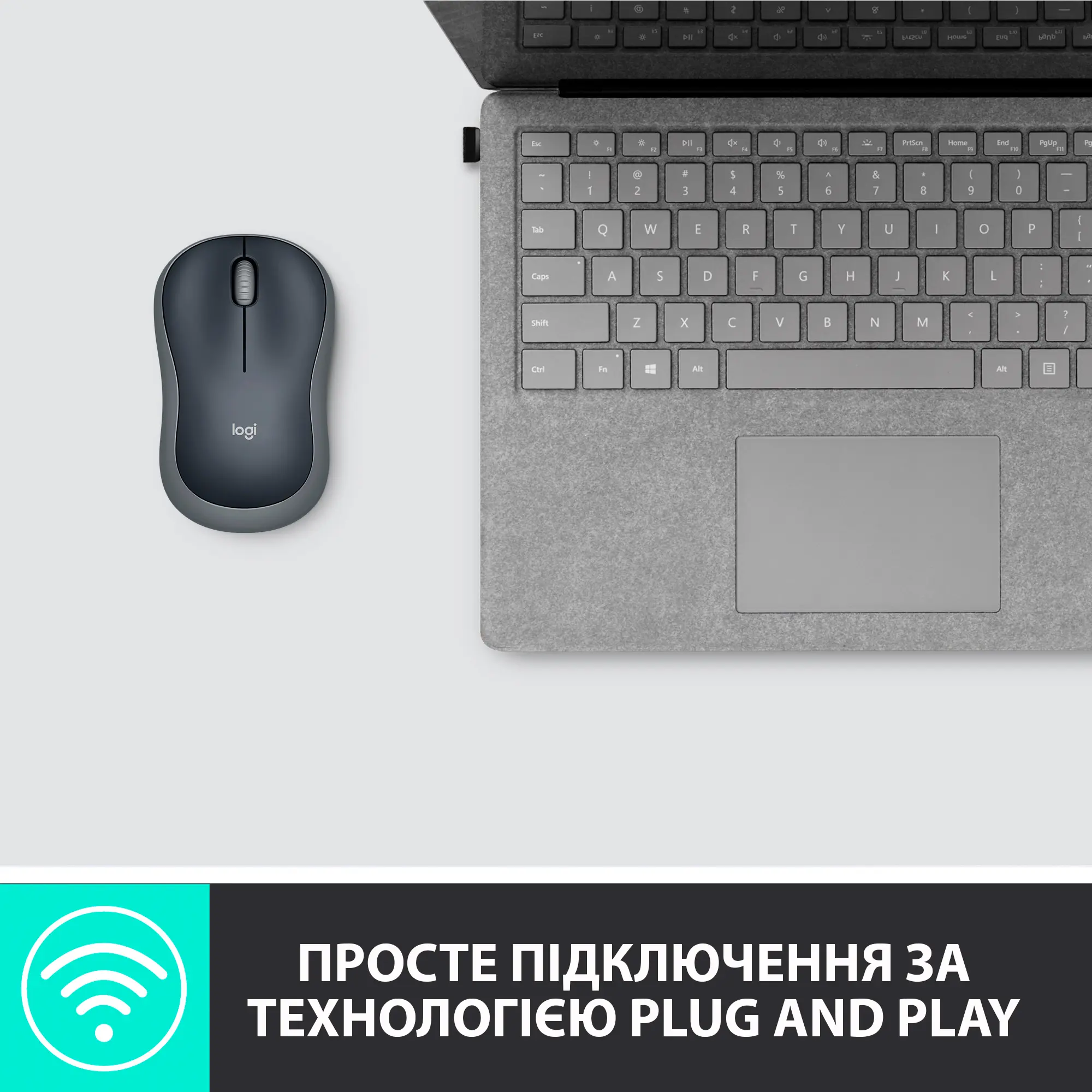 Купить Мышь Logitech M185 Wireless Gray - фото 8