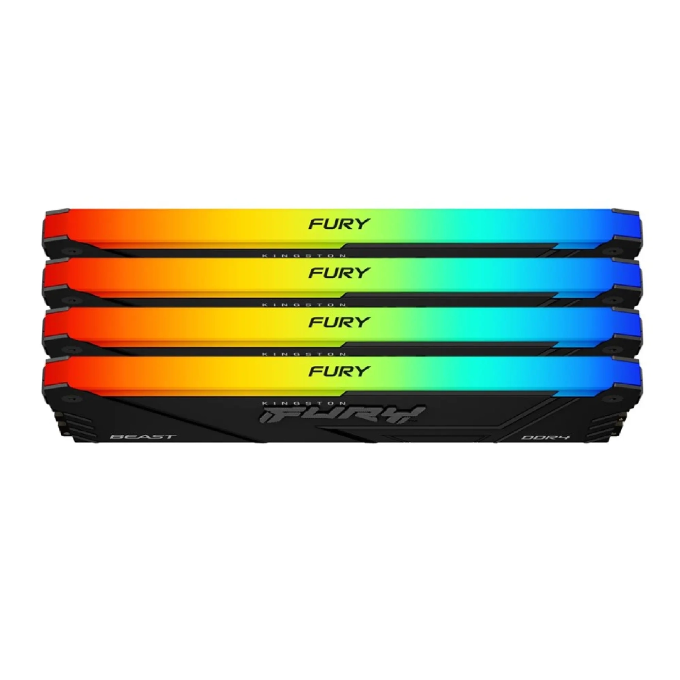 Купить Модуль памяти Kingston FURY Beast RGB Black XMP DDR4-3200 64GB (4x16GB) CL16-18-18 1.35V (KF432C16BB12AK4/64) - фото 4