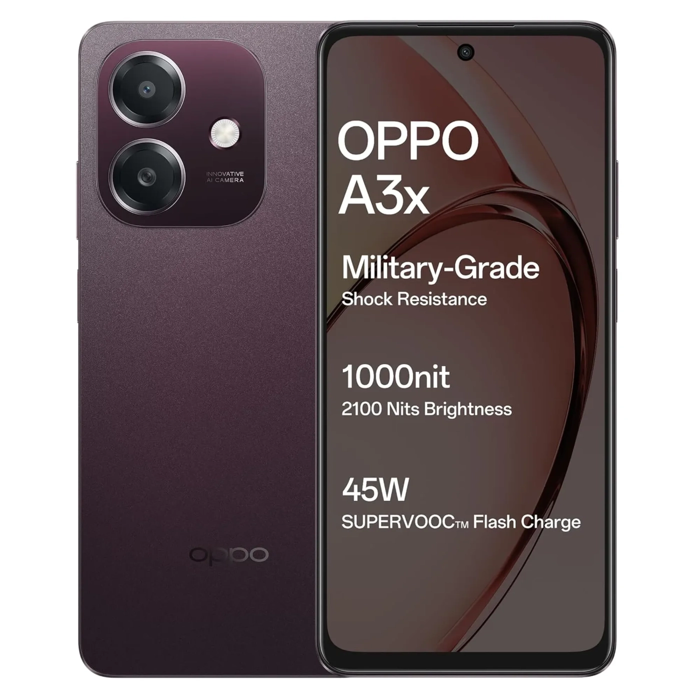 Купити Смартфон Oppo A3x 4/128GB CPH2641 Nebula Red (CPH2641 RED 4/128) - фото 1